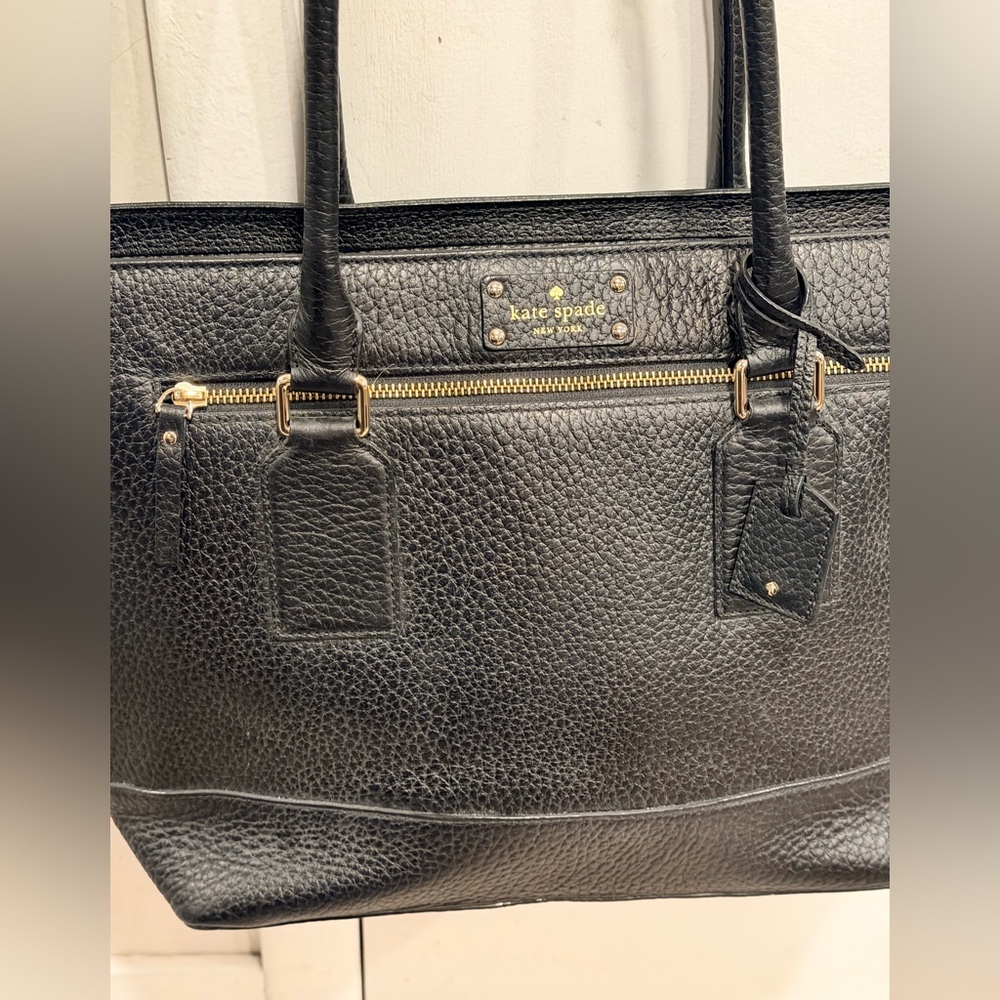 Kate Spade Bay Street Harmony Black Leather Large Tote Bag - Picture 3 of 13